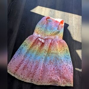 A rainbow colorful dress for girls that are children